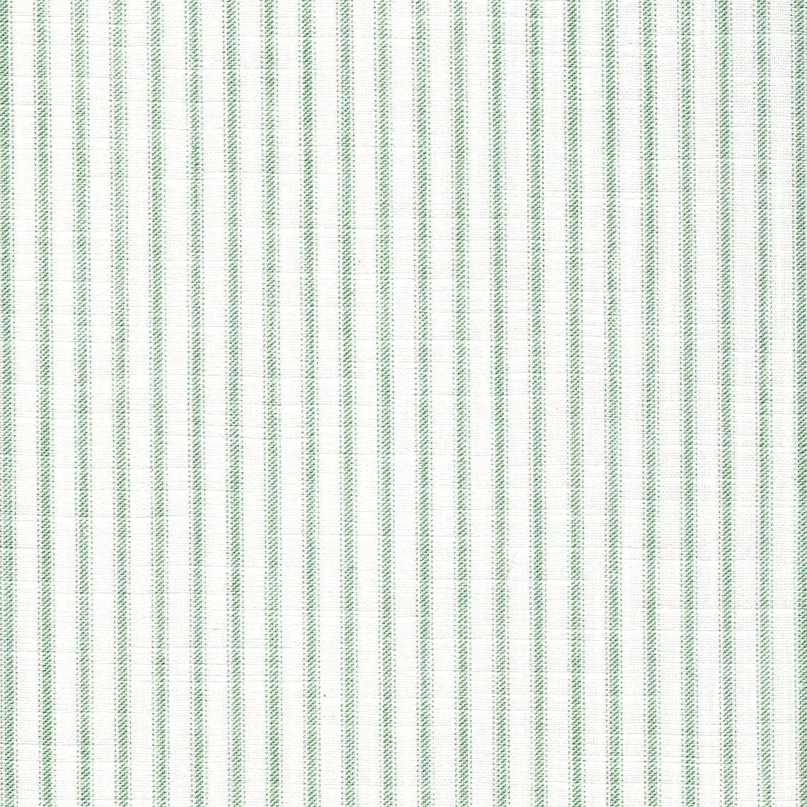 duvet cover in Classic Pistachio Green Ticking Stripe on White