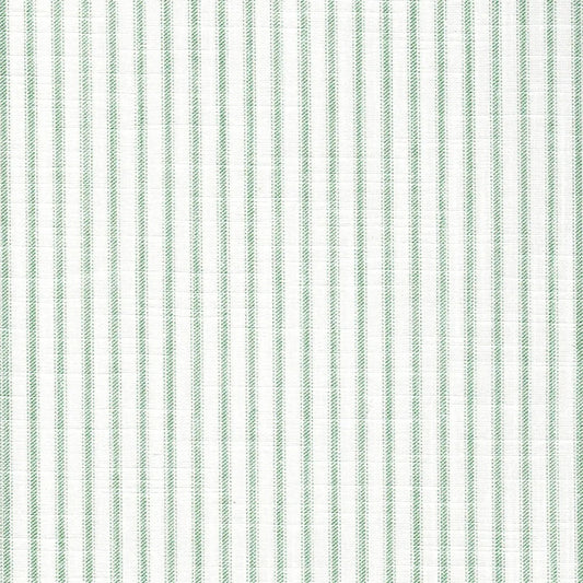 tailored tier cafe curtain panels pair in Classic Pistachio Green Ticking Stripe on White