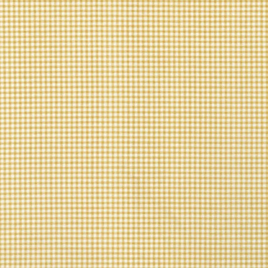 Back Tab Curtain Panels Pair in Madrid Barley Yellow Gold Gingham Check