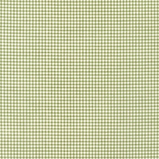 Back Tab Curtain Panels Pair in Madrid Jungle Green Gingham Check