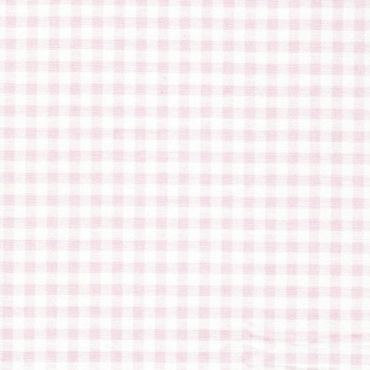 Back Tab Curtain Panels Pairs in Bella Pink Premier Gingham Check on White