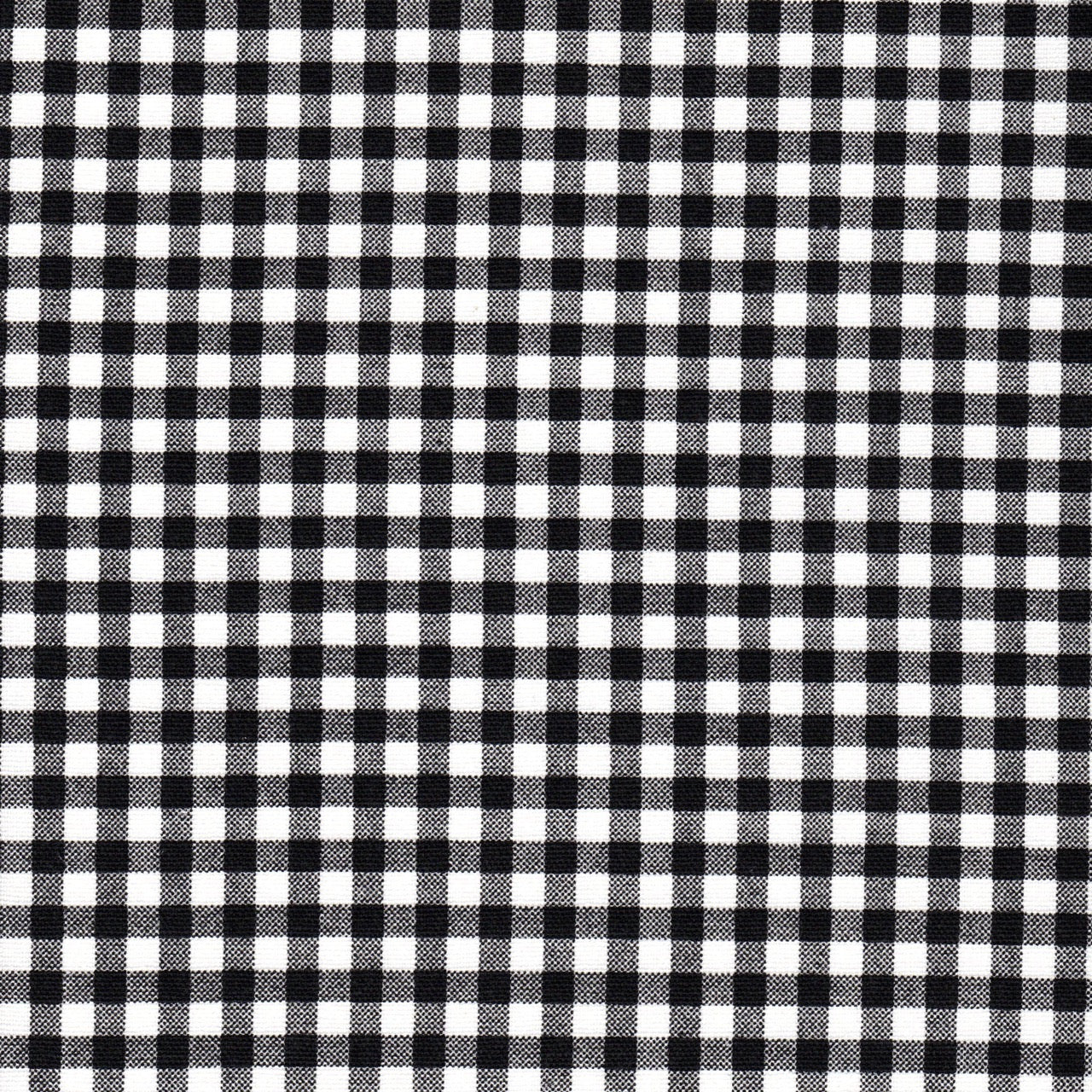 Bed Runner in Black Large Gingham Check on White