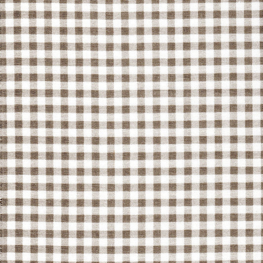 Back Tab Curtain Panels Pairs in Ecru Premier Gingham Check on White