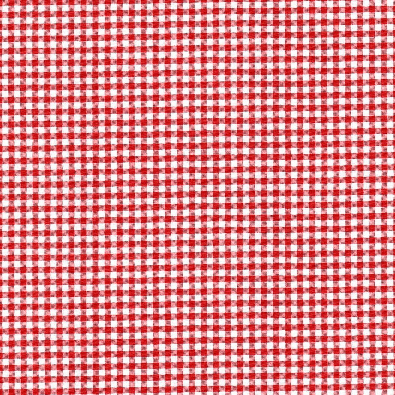 Stall (Narrow) Shower Curtain in Lipstick Red Large Gingham Check on White