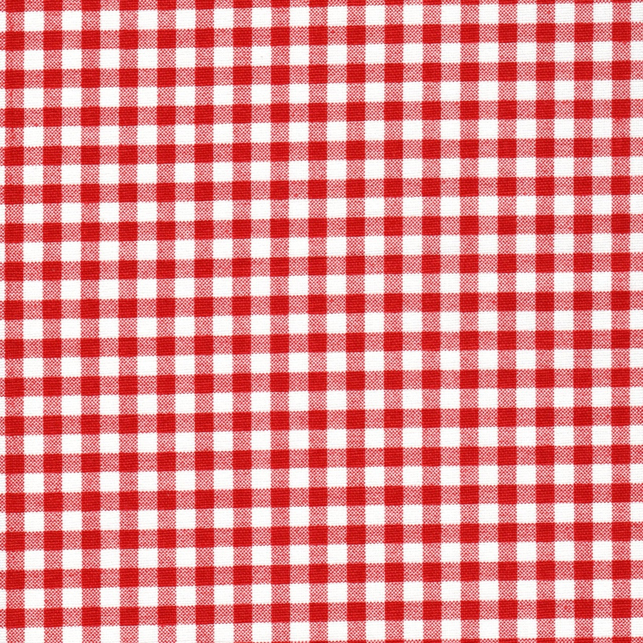 Back Tab Curtain Panels Pairs in Lipstick Red Premier Gingham Check on White