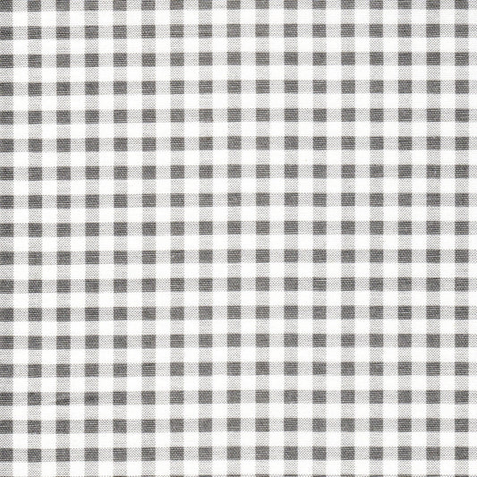 Bed Runner in Storm Gray Large Gingham Check on White