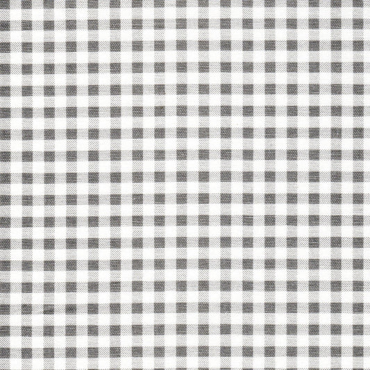 Back Tab Curtain Panels Pairs in Storm Gray Premier Gingham Check on White