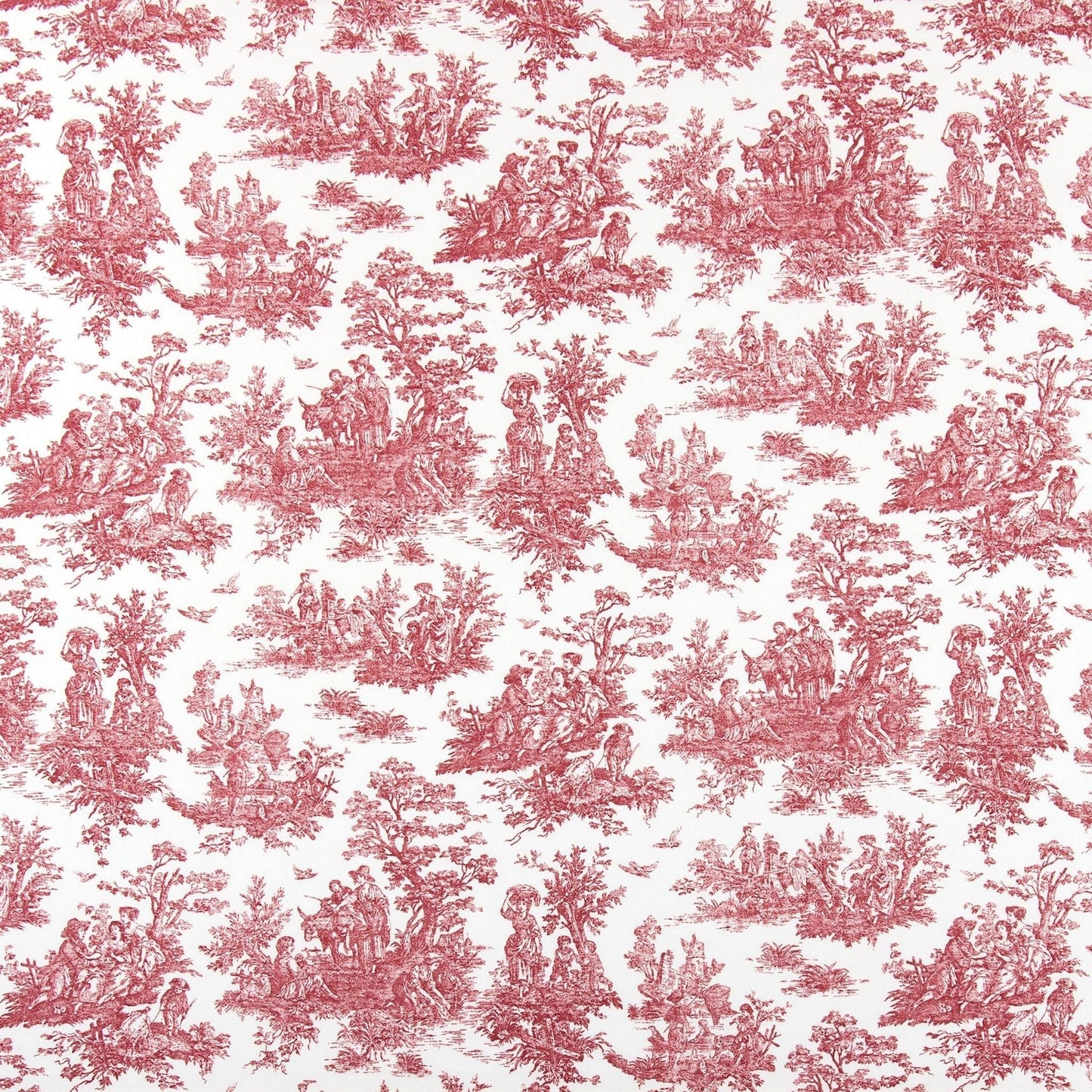 shower curtain in Jamestown Pompeian Red Colonial Country Toile 