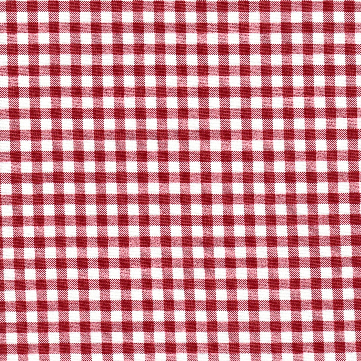 Shower Curtain in Large Gingham Check Pompeian Dark Red on White 