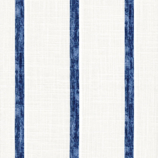 Back Tab Curtain Panels Pairs in Miles Italian Denim Blue Stripe