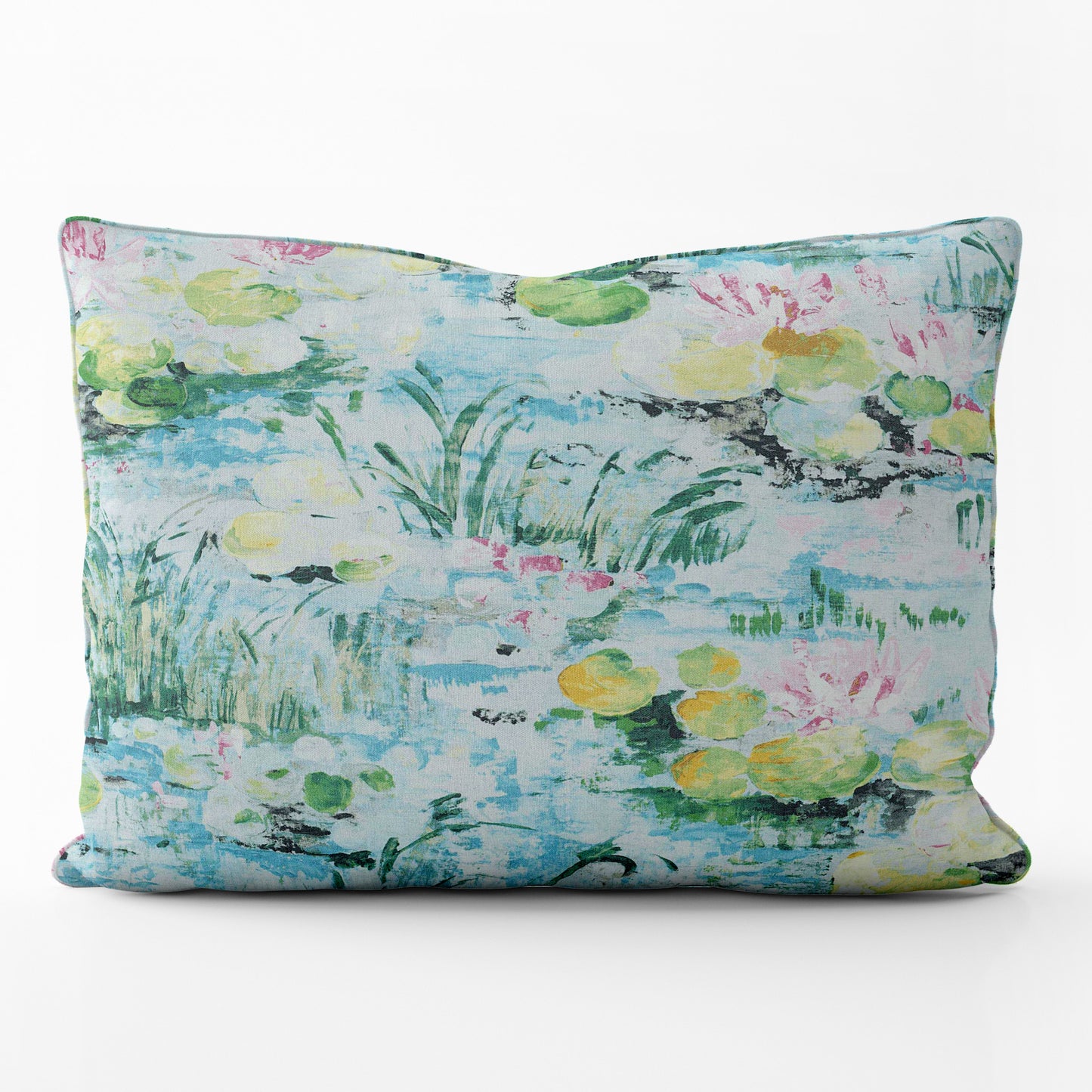 Decorative Pillows in Monet Dream Blue Water Lilies