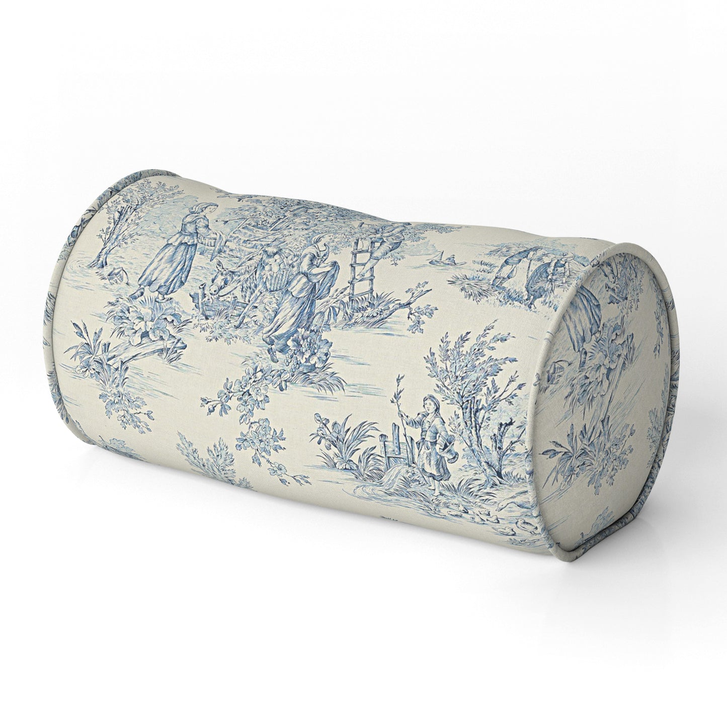Decorative Pillows in Pastorale #2 Blue on Cream French Country Toile
