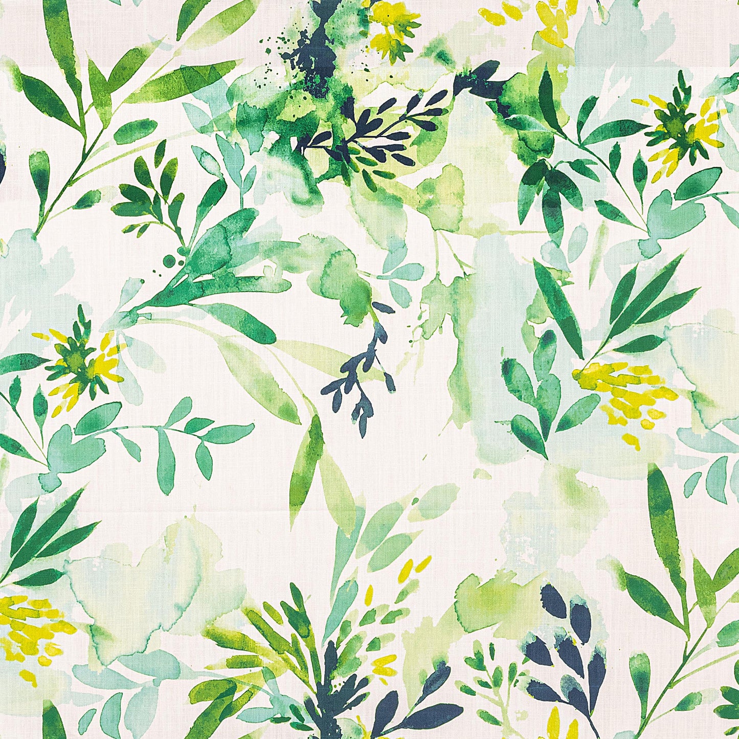 Stall (Narrow) Shower Curtain in Sprigs Meadow Green Floral Watercolor