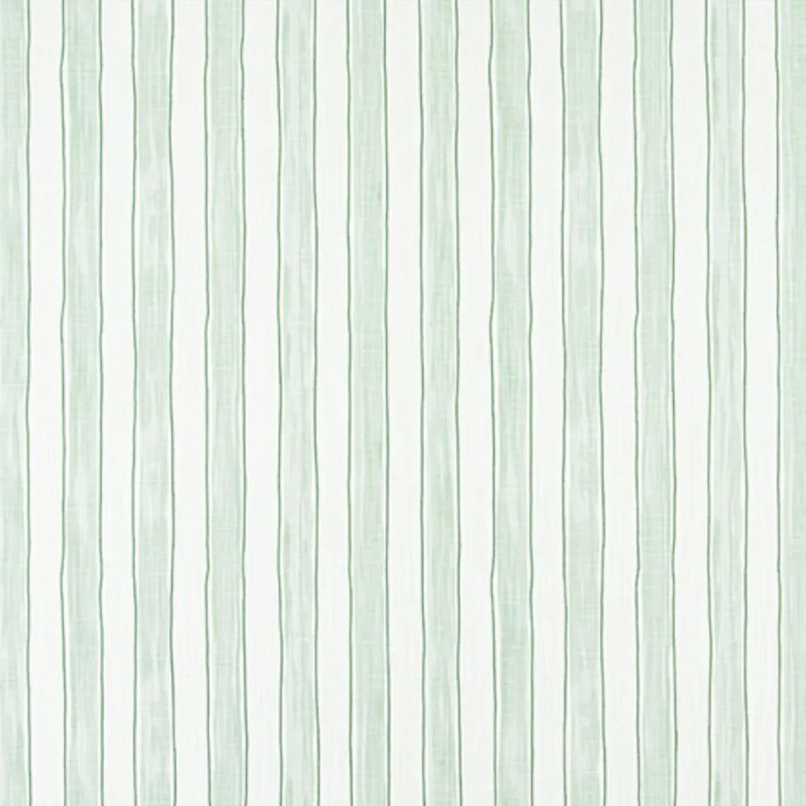 Gathered Bedskirt in Brush Stripes Pistachio Green Stripe Slub Canvas
