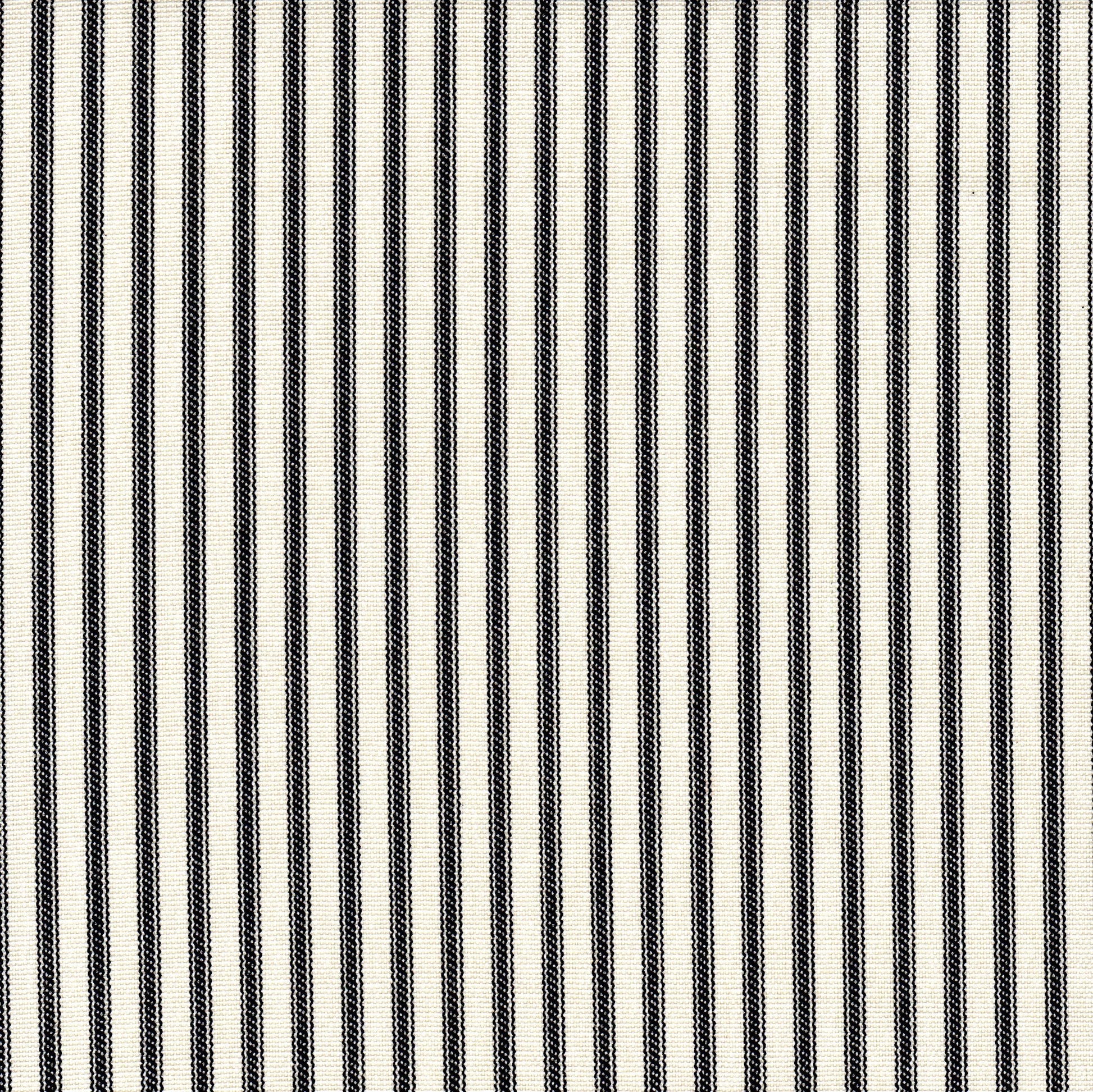 Back Tab Curtain Panels Pairs in Berlin Black Ticking Stripe