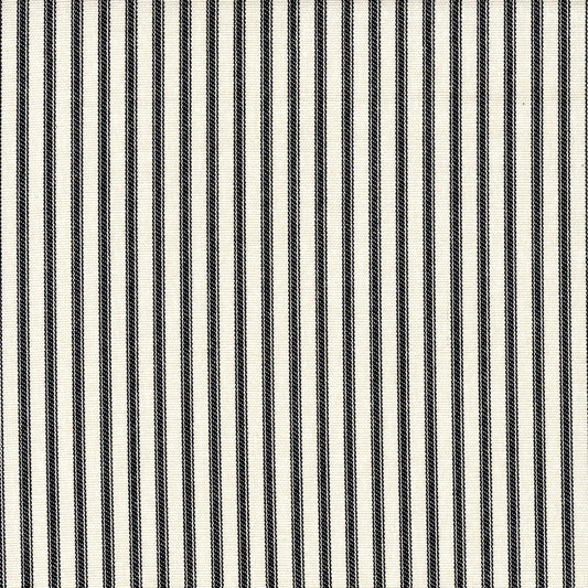 Back Tab Curtain Panels Pairs in Berlin Black Ticking Stripe