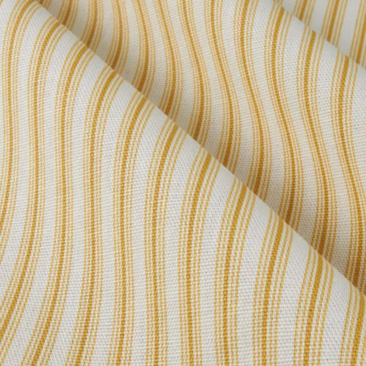 Fabric Cut Yardage in Cottage Barley Yellow Gold Stripe
