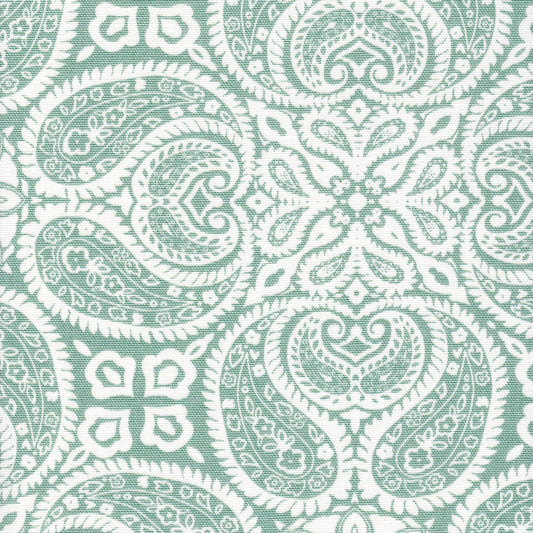 Fabric Cut Yardage in Tibi Spa Green Geometric Paisley