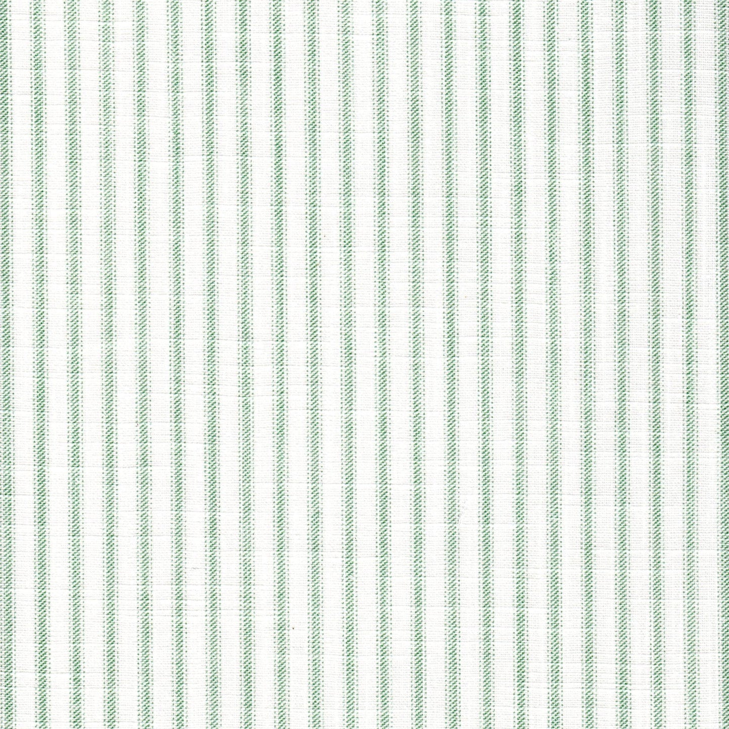Fabric Cut Yardage in Classic Pistachio Green Ticking Stripe on White