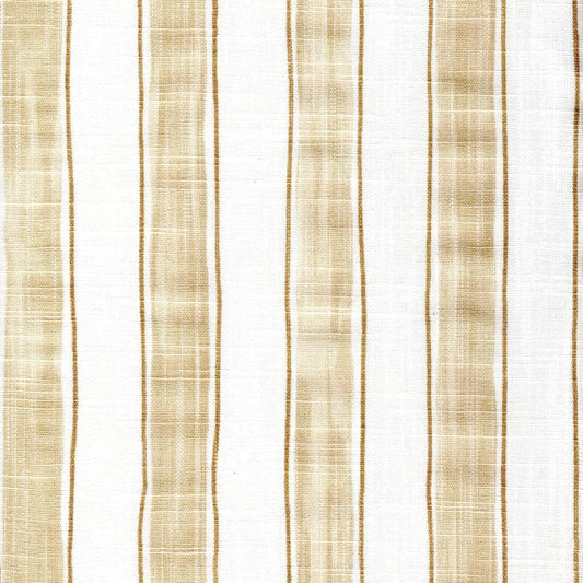 Fabric Cut Yardage in Brush Stripes Shoreline Tan Stripe Slub Canvas