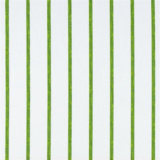Gathered Bedskirt in Miles Pine Green Stripe