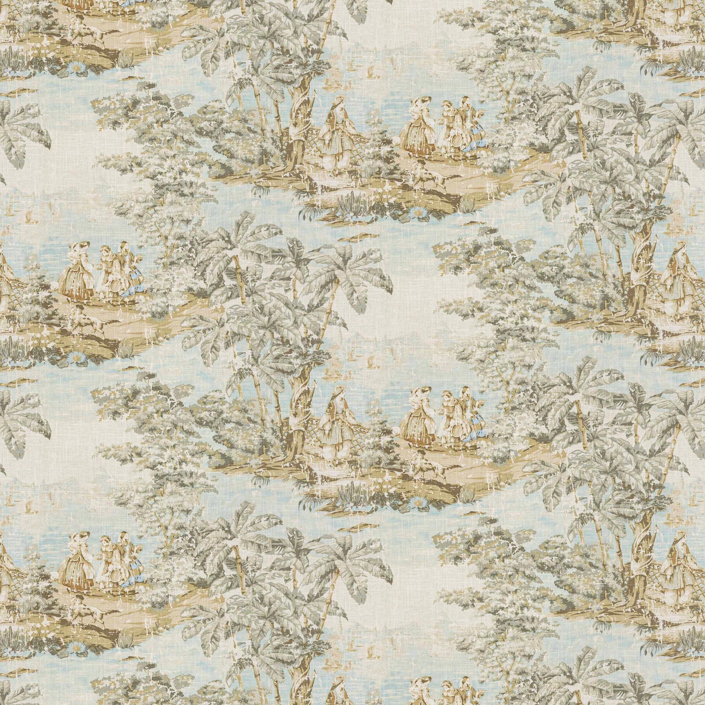 Fabric Cut Yardage in Bosporus Flax Renaissance Toile