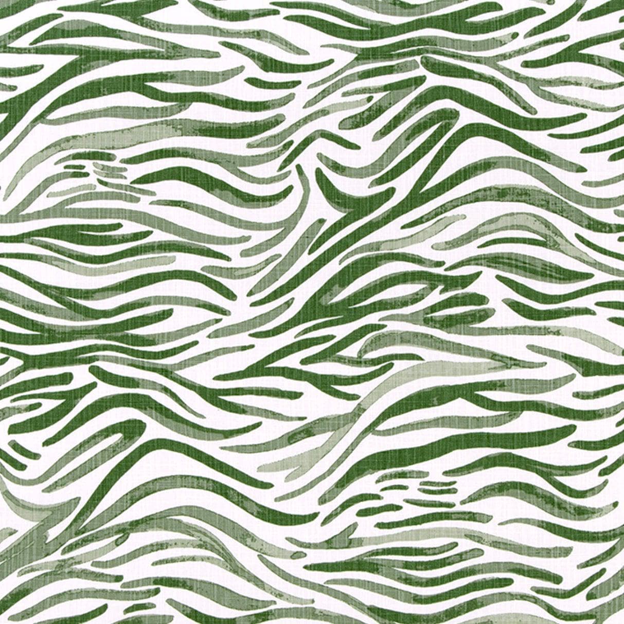 Fabric Cut Yardage in Babur Fairway Green Watercolor Wavy Stripe