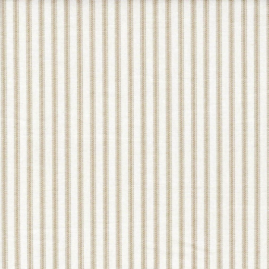Fabric Cut Yardage in Berlin Sand Beige Ticking Stripe on Cream