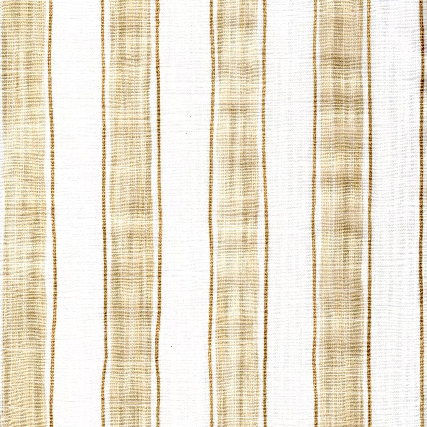 Gathered Bedskirt in Brush Stripes Shoreline Tan Stripe Slub Canvas