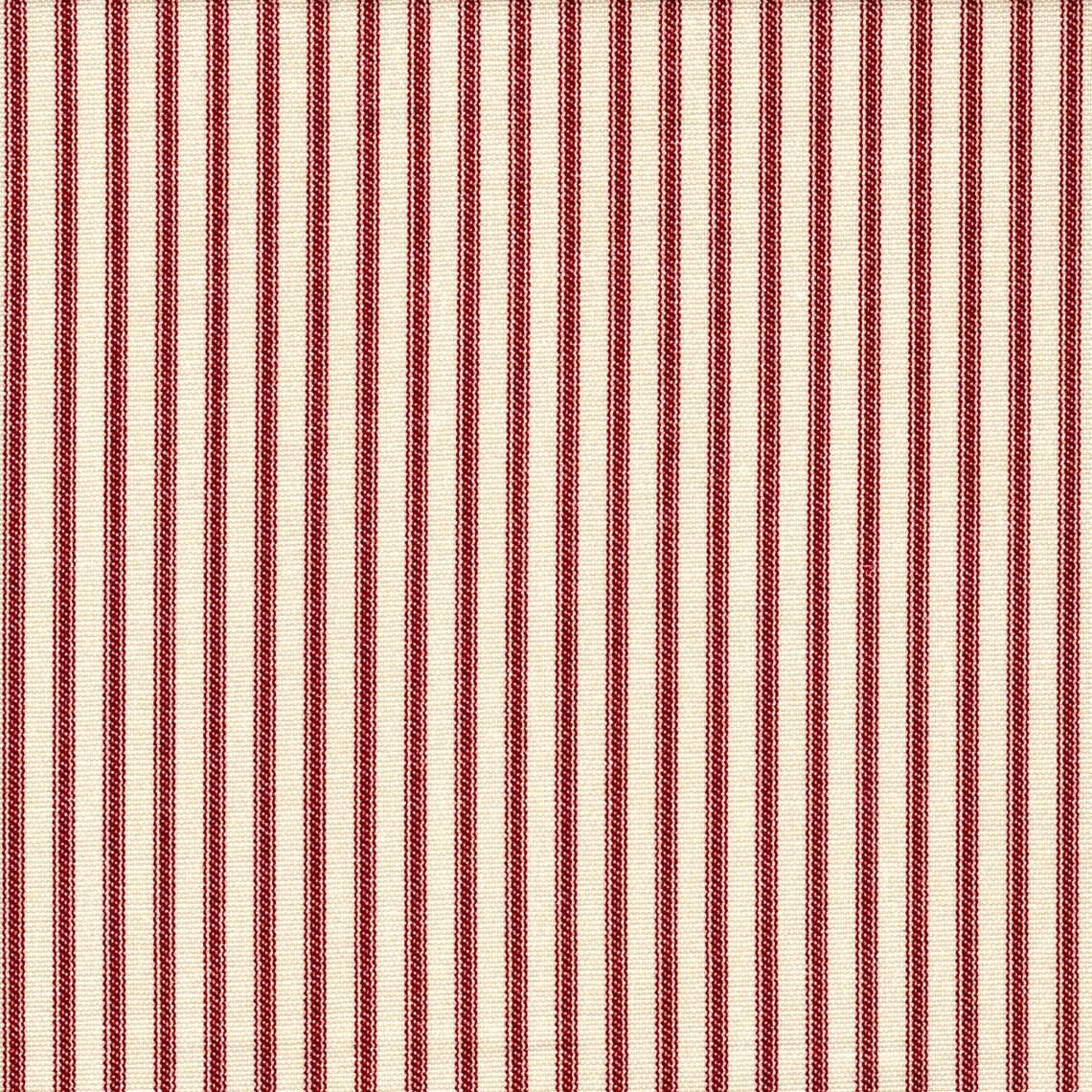 Fabric Cut Yardage in Berlin Red Ticking Stripe on Beige