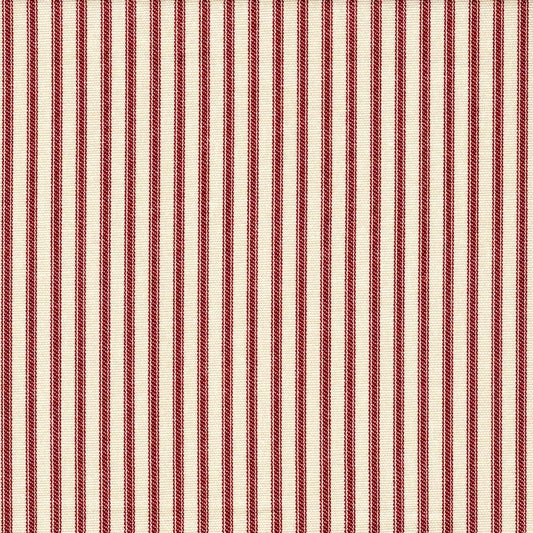 Fabric Cut Yardage in Berlin Red Ticking Stripe on Beige