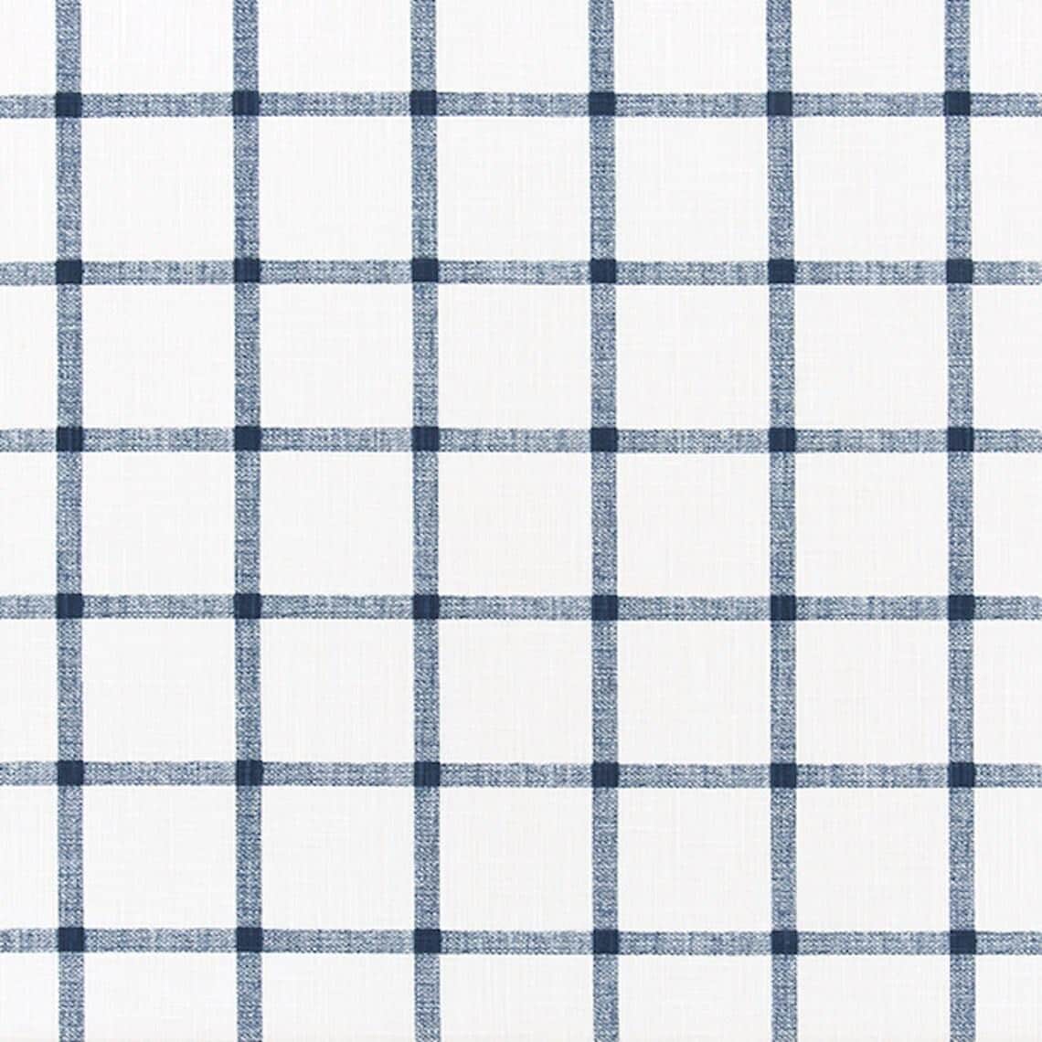 Fabric Cut Yardage in Aaron Italian Denim Blue Windowpane Plaid