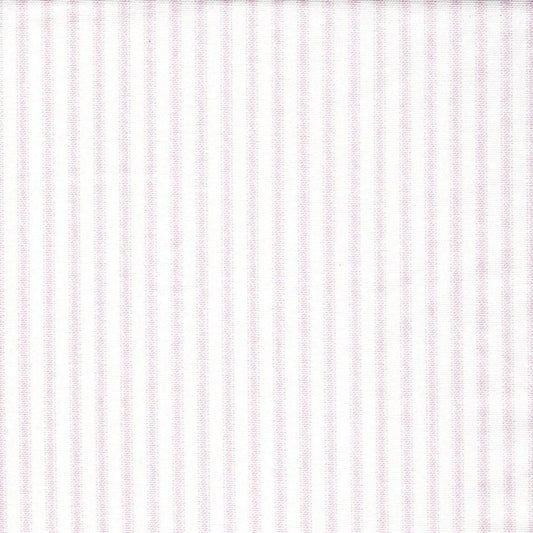 Gathered Bedskirt In Classic Bella Pale Pink Ticking Stripe