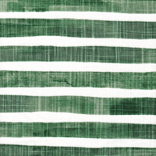 Fabric Cut Yardage in Nelson Fairway Green Horizontal Watercolor Stripe