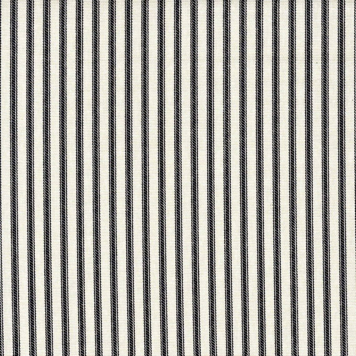 Fabric Cut Yardage in Berlin Black Ticking Stripe on Beige