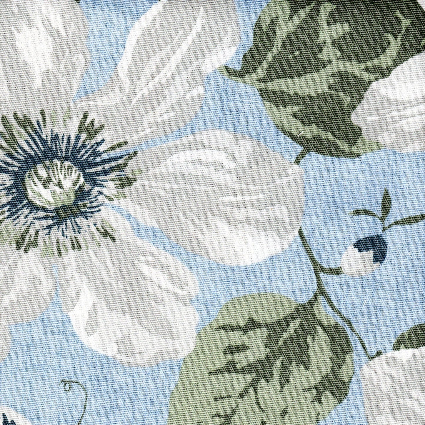 Fabric Cut Yardage in Nelly Antique Blue Floral, Large Scale