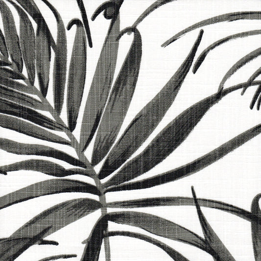 Fabric Cut Yardage in Karoo Raven Black Watercolor Tropical Foliage