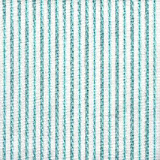 Stall (Narrow) Shower Curtain in Farmhouse Aqua Blue Ticking Stripe