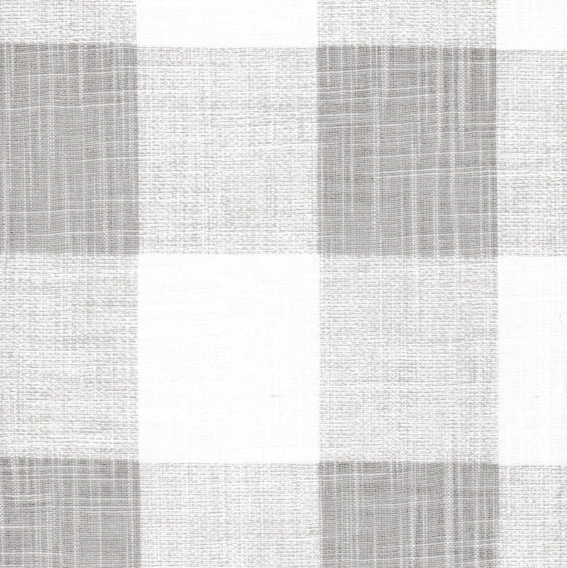 Back Tab Curtain Panels Pair in Anderson French Grey Buffalo Check Plaid