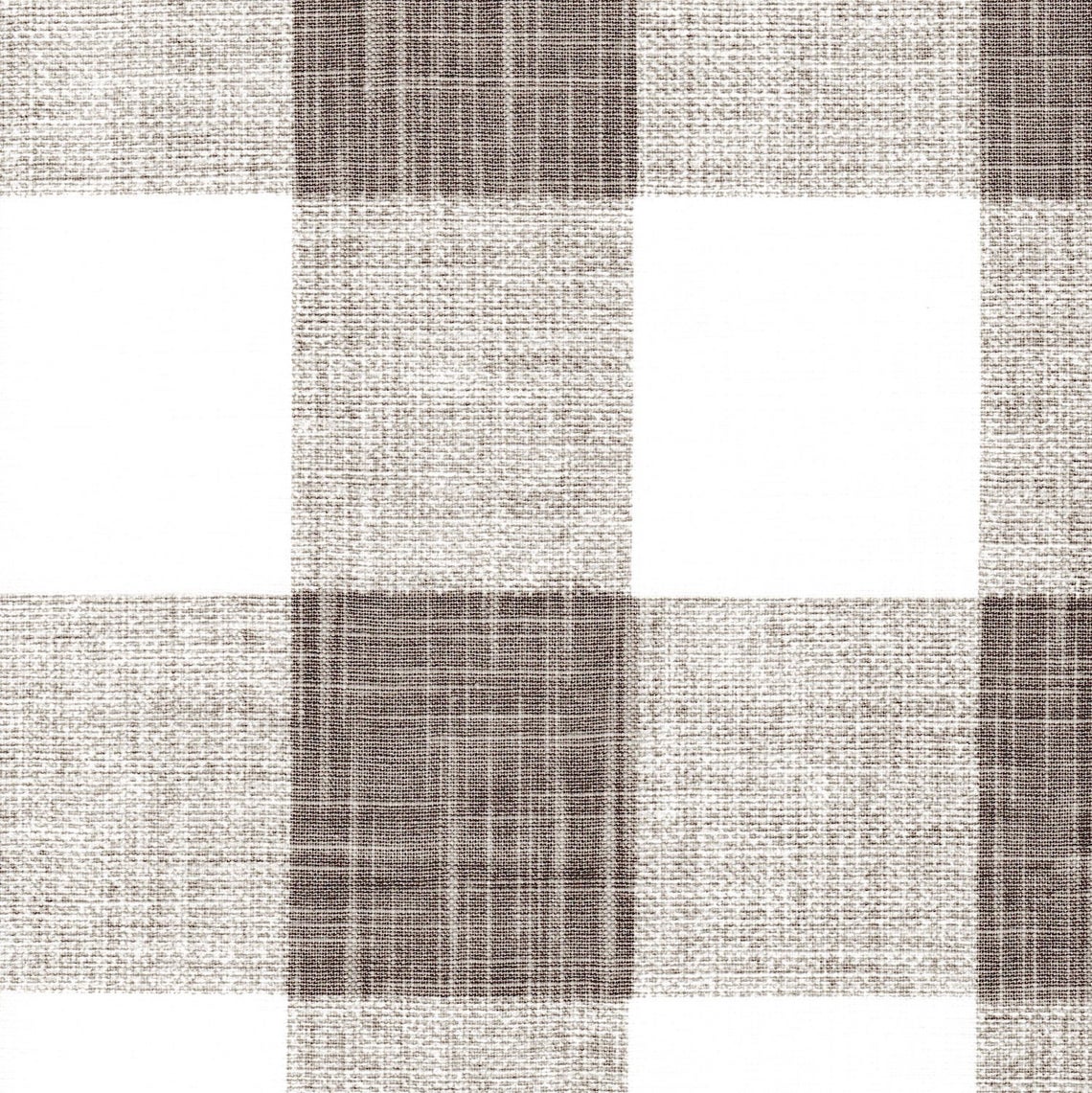 Back Tab Curtain Panels Pair in Anderson Ecru Grey Buffalo Check Plaid