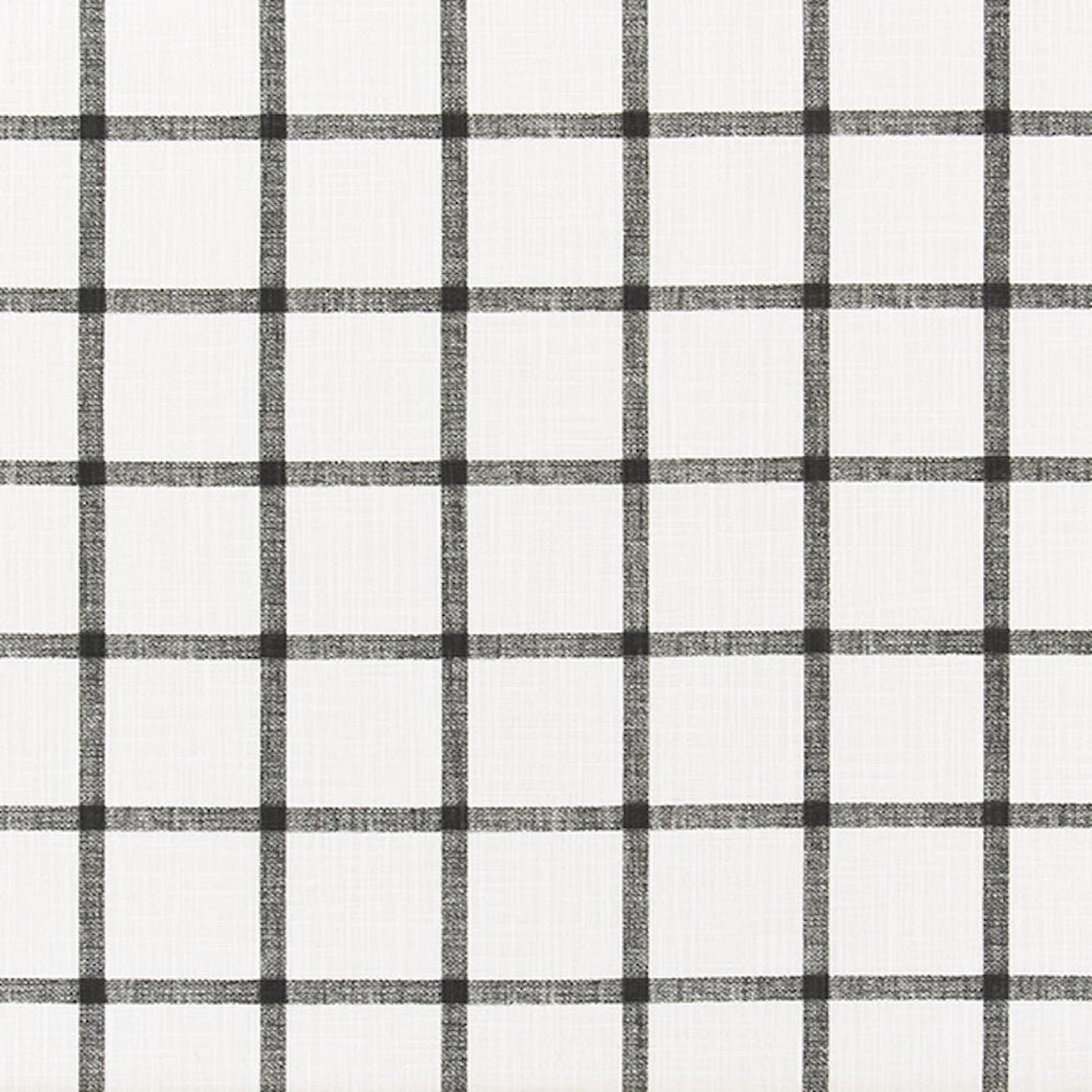 Gathered Crib Skirt in Aaron Ink Black Windowpane Plaid
