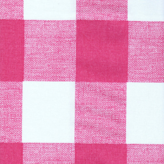 Pinch Pleated Curtains in Anderson Flamingo Pink Buffalo Check Plaid