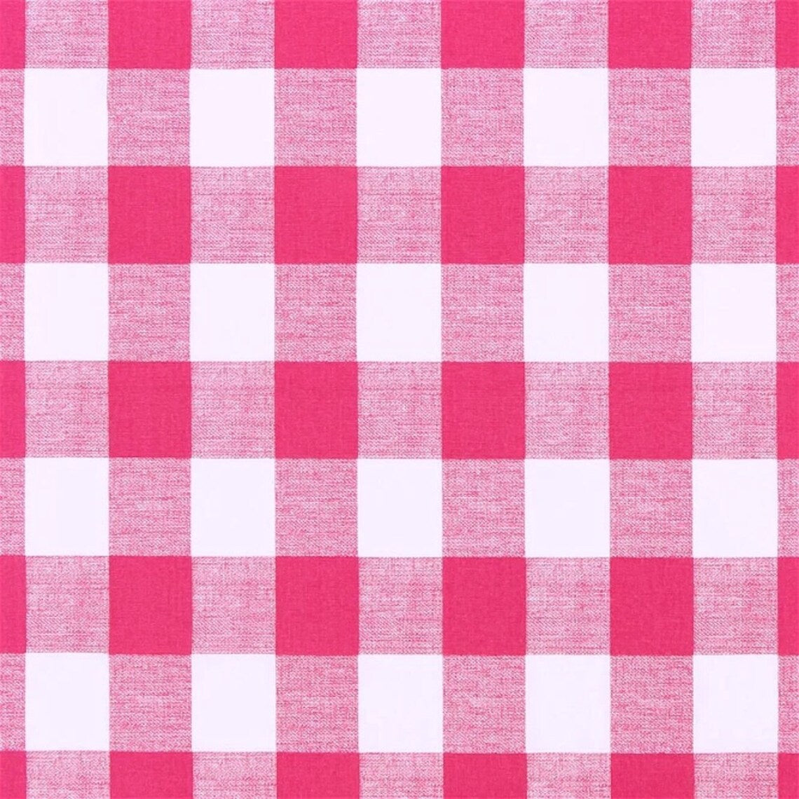 Round Tablecloth in Anderson Flamingo Pink Buffalo Check Plaid
