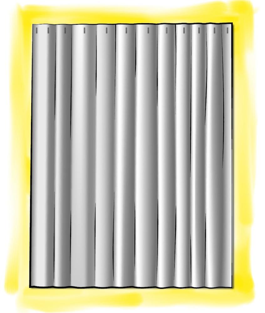 shower curtain in Brush Stripes Pistachio Green Stripe Slub Canvas