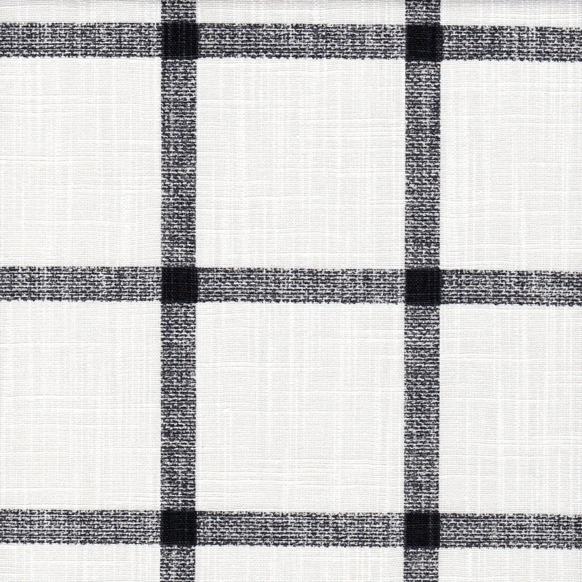 gathered bedskirt in aaron ink black windowpane plaid