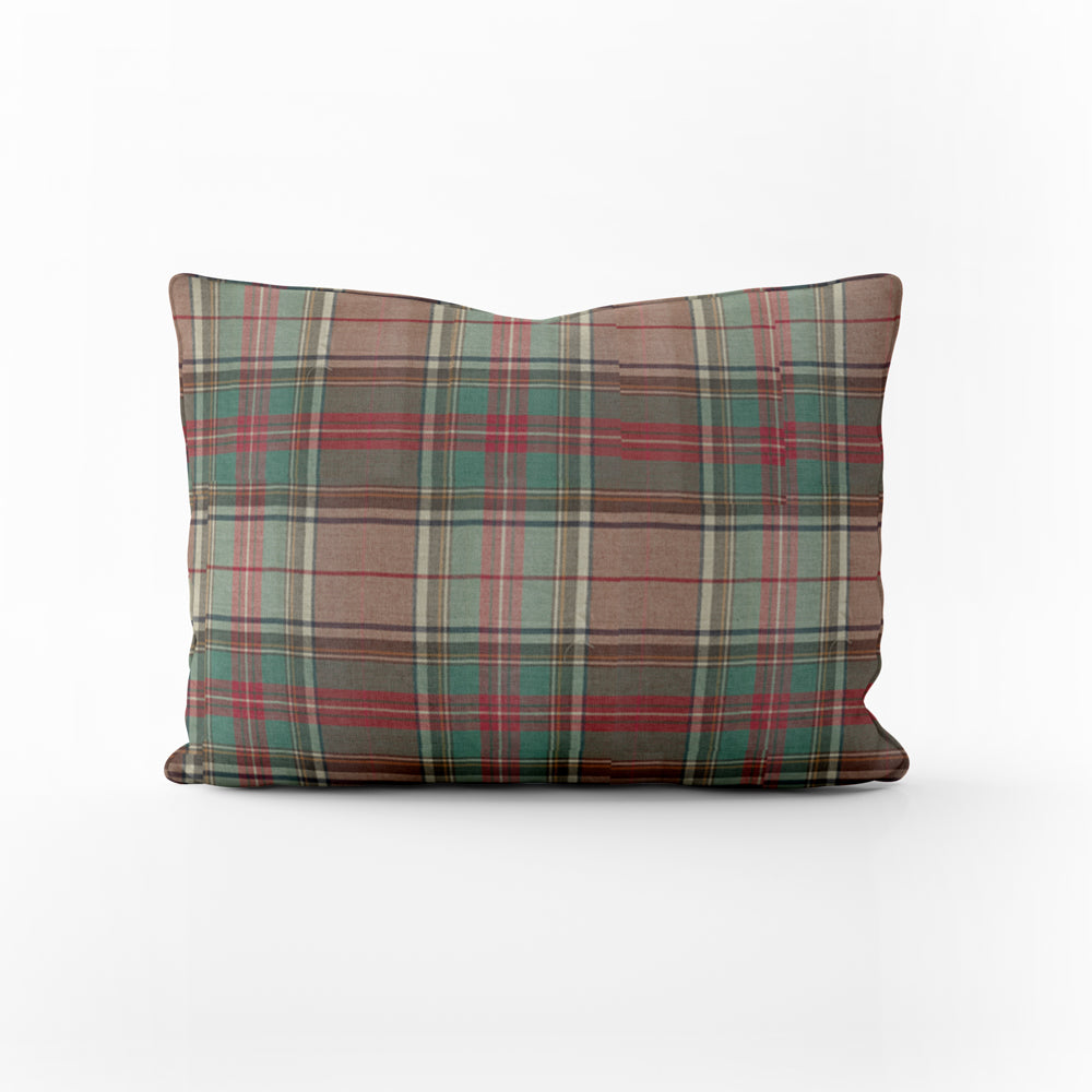 decorative pillows in ancient campbell ivy league tartan plaid oblong 16" x 12"