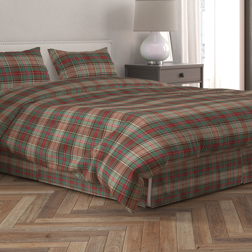 tailored bedskirt in ancient campbell ivy league tartan plaid