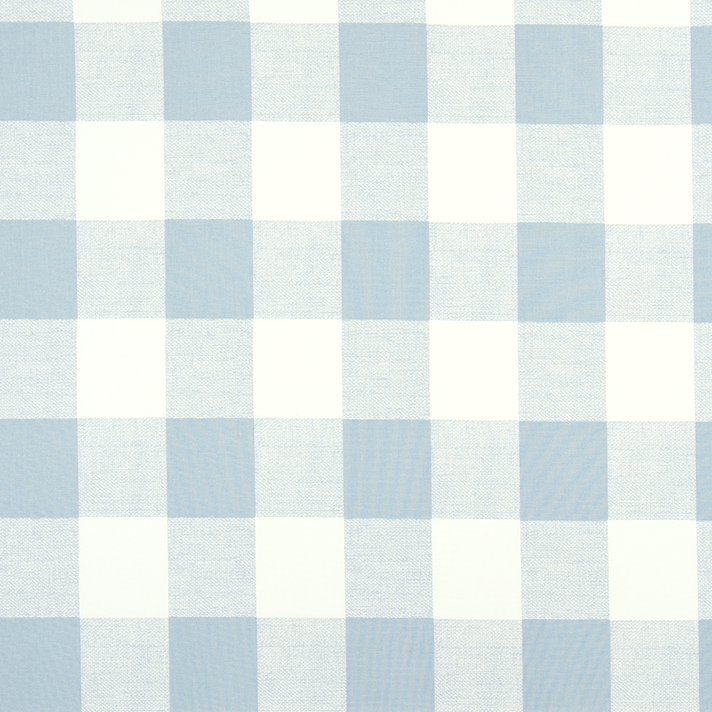 gathered crib skirt in anderson cashmere light blue buffalo check plaid