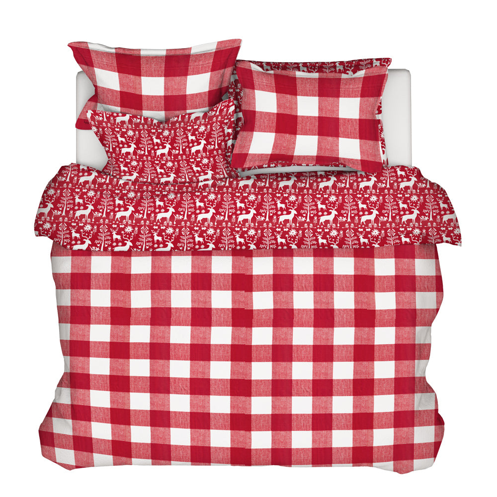 duvet cover in anderson lipstick red buffalo check plaid