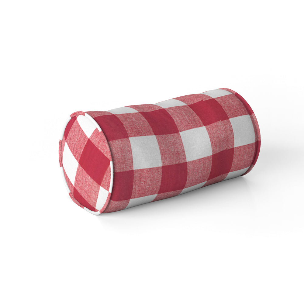 decorative pillows in anderson lipstick red buffalo check plaid neck roll pillow